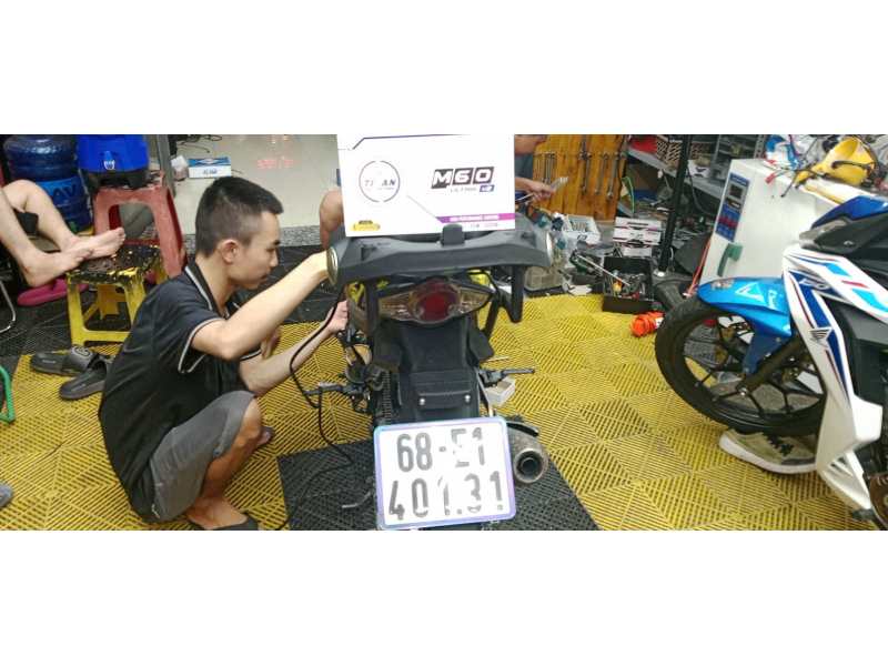 Độ đèn nâng cấp ánh sáng NÂNG CẤP ÁNH SÁNG M60 ULTRA V2 CHO XE SATRIA